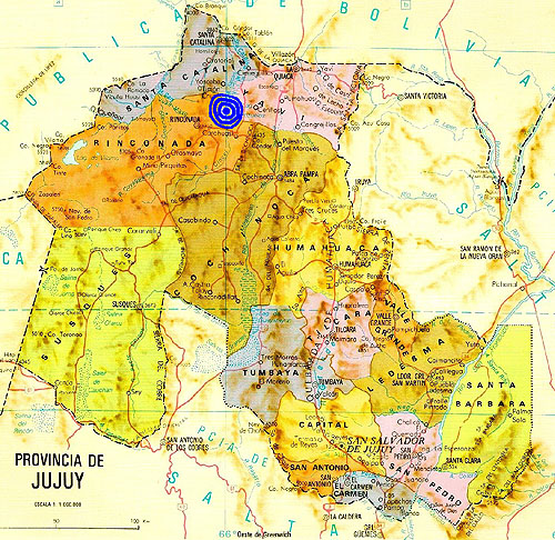 Mapa de Jujuy y Ubicación del MN